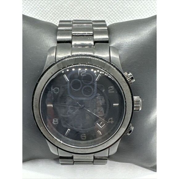 Michael Kors Runway MK8157 Men's Stainless Steel Analog Black Dial Watch JNA776 - Picture 1 of 11